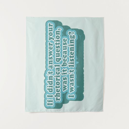 Retorische vragen Grappige grammatica Wandkleed (Voorkant)