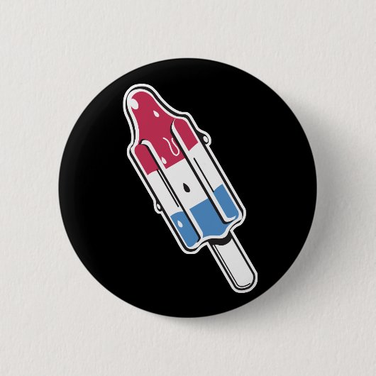retorocket ijslolly ronde button 5,7 cm (Voorkant)