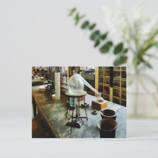 Retort in Chem Lab Briefkaart (Staand voorkant)