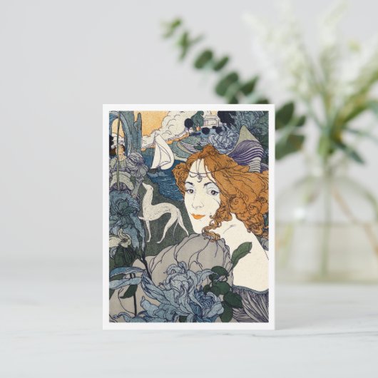 Retour (1897), Georges de Feure Briefkaart (Staand voorkant)