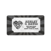 Retour Adres Label Wedding Steampunk Wedding (Voorkant)