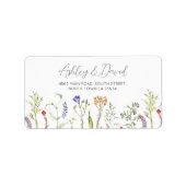 Retour Adres Label Wedding Wildflower (Voorkant)