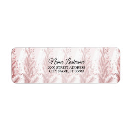 Retour Adres Rode Kerstboom Sneeuw Etiket