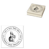 Retour adres stempel lachend middeleeuwse ridder (Gestempeld)