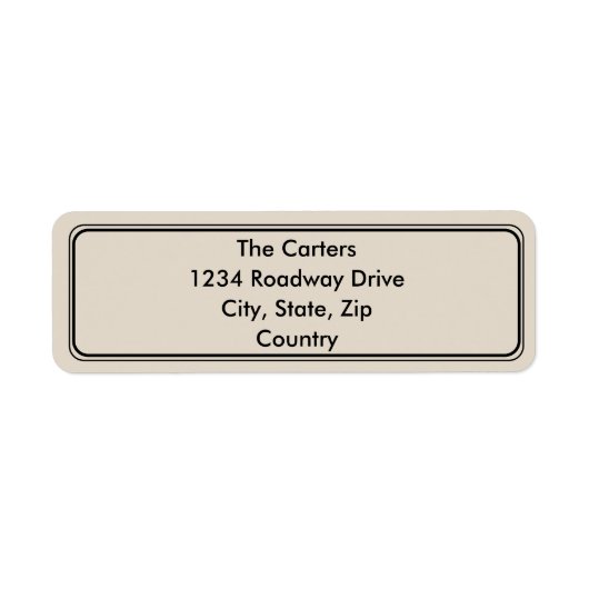 Retour Adreslabels - Huwelijksuitnodiging Briefpap Etiket (Voorkant)