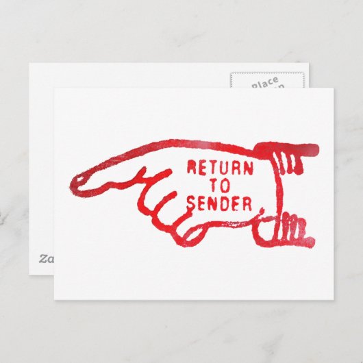 Retour afzender briefkaart (Voorkant / Achterkant)