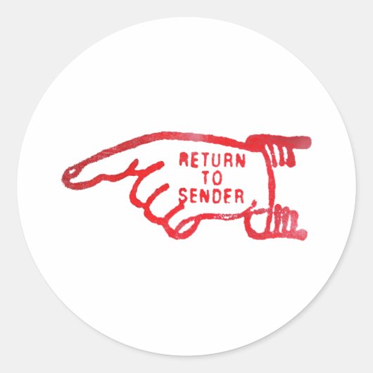 Retour afzender ronde sticker (Voorkant)