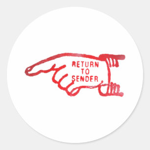 Retour afzender ronde sticker