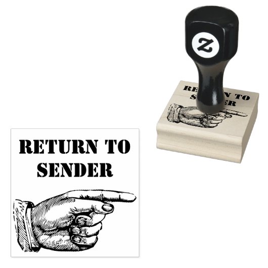 Retour afzender rubberstempel (Gestempeld)