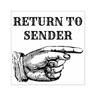 Retour afzender rubberstempel
