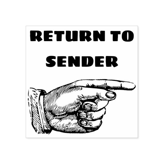 Retour afzender rubberstempel (Afrduk)