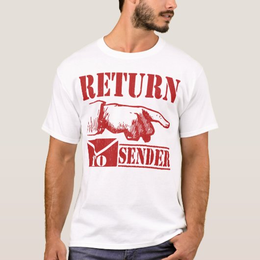 Retour afzender t-shirt (Voorkant)