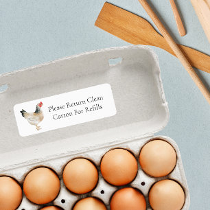 Retour Karton Eierdoos Label