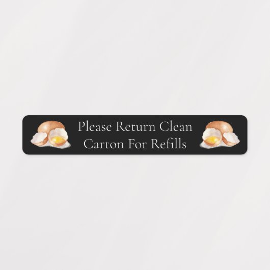 Retour Karton Eierdoos Label (Design 1)