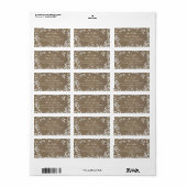 Retour postadres Baby's Breath rustiek Houten Etiket (Full Sheet)