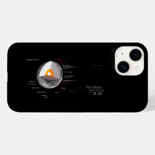 Retour van het Maandiagram Astronomie Baancrater Case-Mate iPhone 14 Hoesje