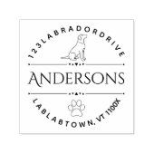 Retourador Outline-retouradres Labrador Zelfinktende Stempel (Design)