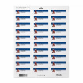 Retouradres 1st Christmas Santa Hat White Snow Etiket (Full Sheet)