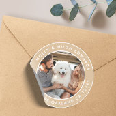 Retouradres Aangepaste Foto Klassieke Ronde Sticke Ronde Sticker