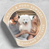 Retouradres Aangepaste Foto Klassieke Ronde Sticke Ronde Sticker