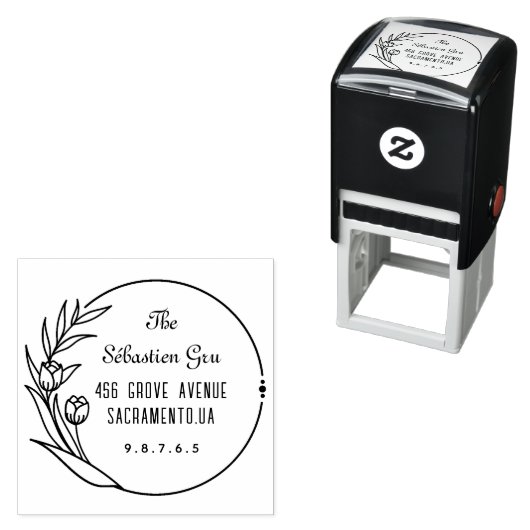 Retouradres Aangepaste scriptfamilie Zelfinktende Stempel (In situ)