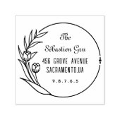 Retouradres Aangepaste scriptfamilie Zelfinktende Stempel (Design)