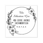 Retouradres Aangepaste scriptfamilie Zelfinktende Stempel (Design)