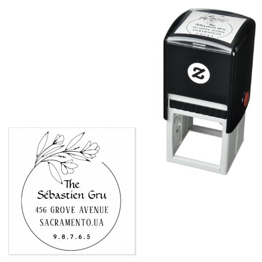 Retouradres Aangepaste scriptfamilie Zelfinktende Stempel (In situ)
