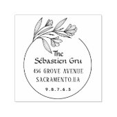 Retouradres Aangepaste scriptfamilie Zelfinktende Stempel (Design)