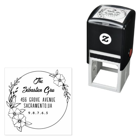 Retouradres Aangepaste scriptfamilie Zelfinktende Stempel (In situ)