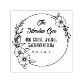 Retouradres Aangepaste scriptfamilie Zelfinktende Stempel (Design)