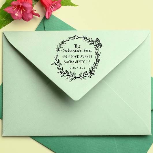 Retouradres Aangepaste scriptfamilie Zelfinktende Stempel