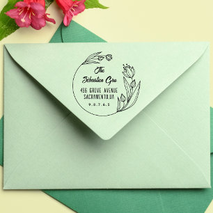 Retouradres Aangepaste scriptfamilie Zelfinktende Stempel