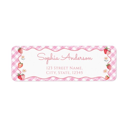 Retouradres aardbeienbessen etiket (Voorkant)