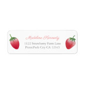 Retouradres aardbeienproducent etiket (Voorkant)
