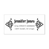 Retouradres Art nouveau stijl ornament CC1140 Rubberstempel (Afrduk)