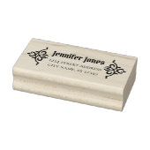 Retouradres Art nouveau stijl ornament CC1140 Rubberstempel (Stempel)