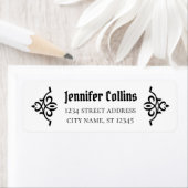 Retouradres Art nouveau style ornament CC1141 Etiket (Insitu)