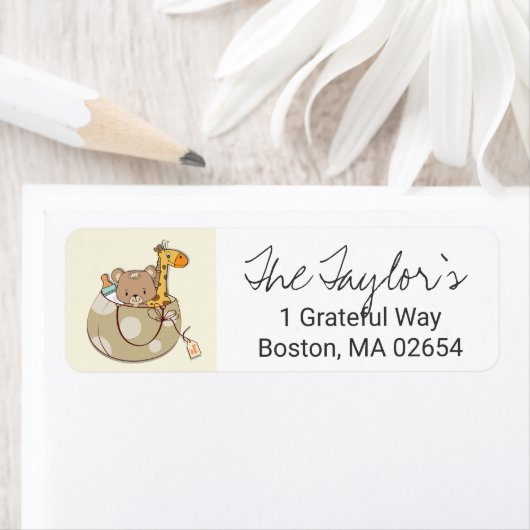 Retouradres Baby Animals Etiket (Insitu)