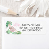 Retouradres Baby shower Sloth Girl Etiket (Insitu)