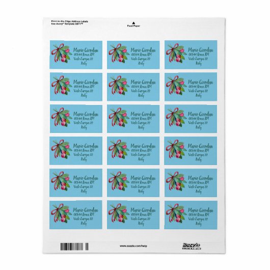 Retouradres Berry Bundle w Red Green Etiket (Full Sheet)