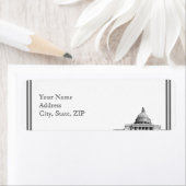 Retouradres bestemming Washington DC Etiket (Insitu)