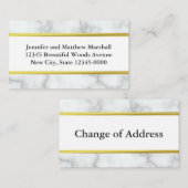 Retouradres Bewegende aankondiging Wit en Goud (Voorkant / Achterkant)