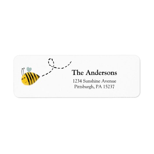 Retouradres bijen etiket (Voorkant)