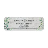 Retouradres bijkantoor Waterverf Rustige olijven Etiket (Voorkant)