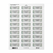 Retouradres bijkantoor Waterverf Rustige olijven Etiket (Full Sheet)