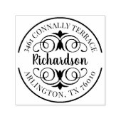 Retouradres Bloeiend Script Zelfinktende Stempel (Design)