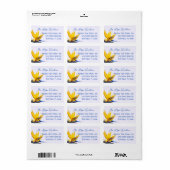 Retouradres Bloem van de Paradijs Etiket (Full Sheet)
