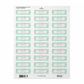 RETOURADRES   bloemenmunt groen Etiket (Full Sheet)