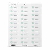 Retouradres Blue Donut Baby Sprinkle Etiket (Full Sheet)